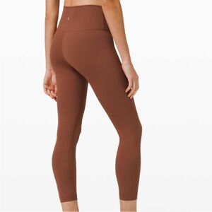 Light Pink Lululemon Wunder Under HR Tight 25” Flux Size 8